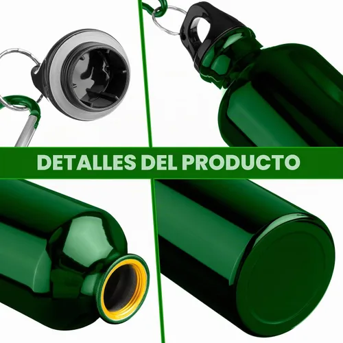Vista 3 de 24 botellas de agua de aluminio de 17 onzas, botellas reutilizables de aluminio con clips, paquete múltiple de agua ligera para deportes, fácil