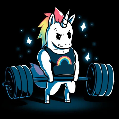 Vista 2 de TeeTurtle Camiseta relajada de unicornio para mujer