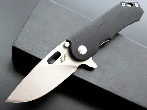 Vista 4 de Eafengrow EF32 - Cuchillo plegable D2 con hoja de acero y mango G10, cuchillo de herramientas EDC para trabajar, acampar, actividades al aire libre