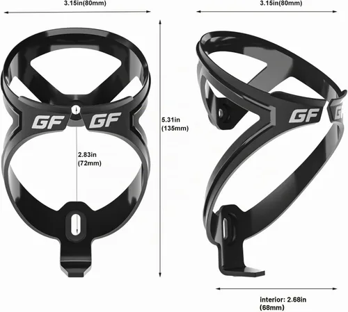 Vista 4 de GEMFUL Combo de soporte para botella de agua para bicicleta y botella de bicicleta, 24 onzas, 25.4 fl oz, libre de BPA, a prueba de fugas