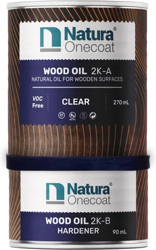 Vista 45 de Aceite Mancha para Madera - 769 pies² - 1.3 L, Blanco – Acabado de Madera para Muebles de Interior y Pisos - Aceite de Madera de Linaza - Secado
