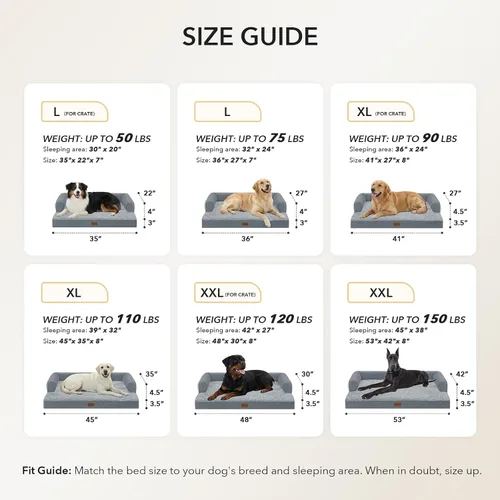 Vista 4 de Cama ortopédica lavable para perros extra grandes, 45 x 35 Gris