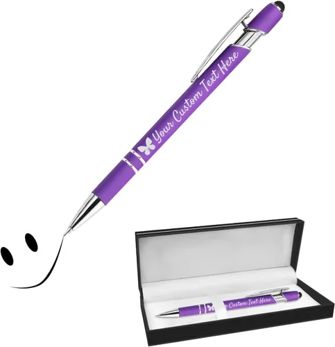 Vista 10 de Bolígrafos personalizados con lápiz capacitivo, bolígrafos grabados personalizados, impresos con tu logotipo o mensaje para Navidad, graduación
