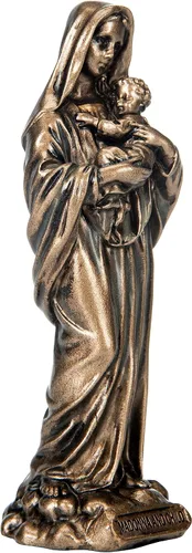 Vista 2 de BEAUTIFUL GREEK STATUES Virgen María Madre de Jesús Madonna - Estatua de bronce fundido en frío en miniatura de 3.5 pulgadas