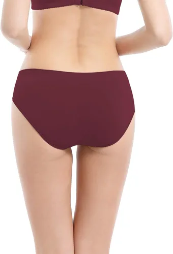 Vista 5 de Bragas de bikini para mujer, sin costuras, suaves, elásticas, estilo cheekini hipster, paquete de 6
