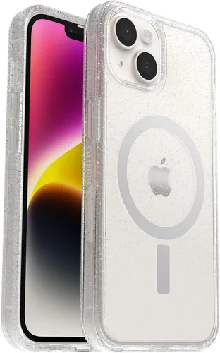 Vista 19 de OtterBox Funda para iPhone 14 y iPhone 13 (solamente) - Serie Symmetry + - Negro - Ultra-Sleek - Se ajusta a MagSafe - Bordes elevados para proteger
