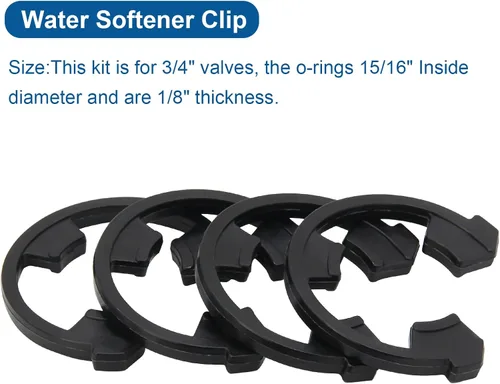 Vista 3 de Clip de suavizante de agua de 3/4 pulgadas 7116713 para Kenmore, Kit de piezas de suavizador de agua GE Sears 7337563 y 7337571 (4/paquete)