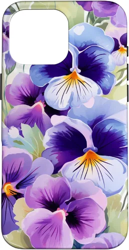 Vista 19 de Pansy Flower Pattern Floral Case for iPhone 17