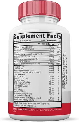 Vista 5 de Gluco Revive Extreme 1295MG Píldoras Glyco Support Fórmula avanzada Gluorevive Soporte de glucógeno formulado con cúrcuma berberina resveratrol ajo