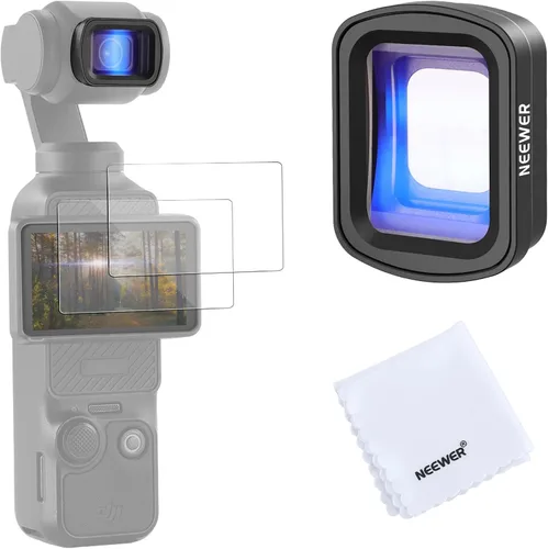 Vista 16 de NEEWER Juego de filtros ND compatibles con DJI Osmo Pocket 3 Creator Combo Accesorios, lente gran angular + ND2-32 variable + CPL + filtro