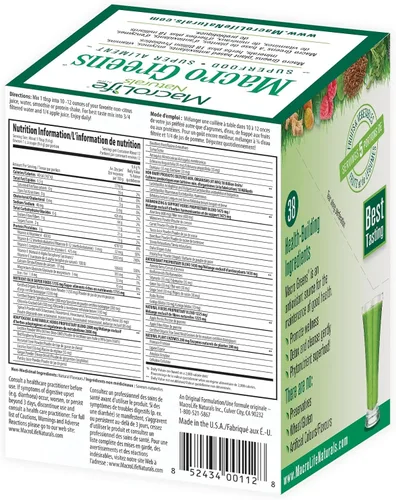 Vista 7 de MacroLife Naturals Macro Greens Powder 38 Superfood probiótico, antioxidante, enzima y suplemento herbal, inmunidad natural, energía