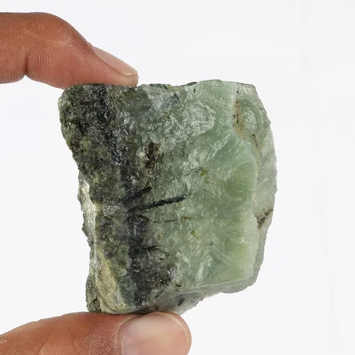 Vista 3 de GEMHUB Cristal curativo natural de la piedra del prehnite verde crudo 732 Ct