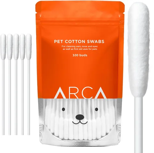 Vista 8 de Hisopos de algodón para perros y gatos, limpiador de oídos para gatos y perros, hisopo de algodón largo, kit de limpieza de orejas de gato y perro