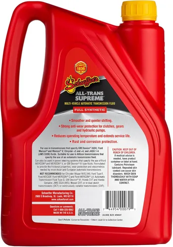 Vista 2 de Schaeffer Manufacturing Co., 0204SAT-006S, líquido de transmisión automática All-Trans Supreme, 1 galón