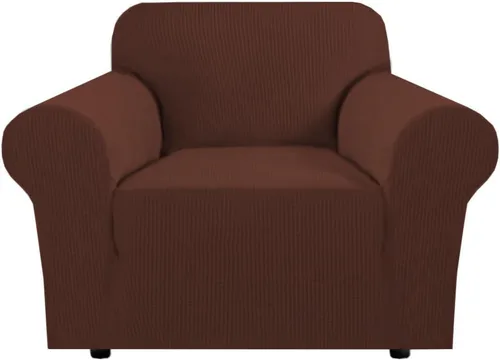 Vista 85 de H.VERSAILTEX Funda elástica para sofá, fundas suaves para muebles de 3 cojines, con tela jacquard gruesa a cuadros con parte inferior elástica, sofá