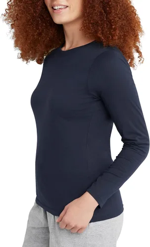Vista 3 de Hanes - Camiseta ligera de 100 algodón de manga larga para mujer de la gama Originals