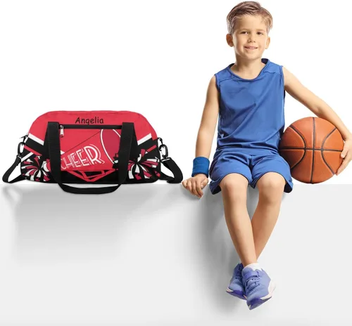 Vista 2 de Cheerleader - Bolsas de lona para niñas, para animadoras, deportes, gimnasio, animadoras, bolsa de lona, Animación personalizada 4