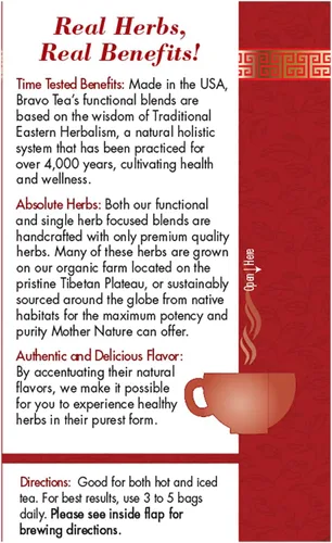 Vista 6 de Bravo Tea Absolute - Té de hierbas de diente de león sin cafeína, 20 bolsas de té