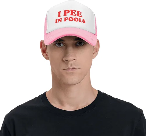 Vista 8 de Gorra de béisbol unisex con texto en inglés I Pee in Pools, gorra ajustable