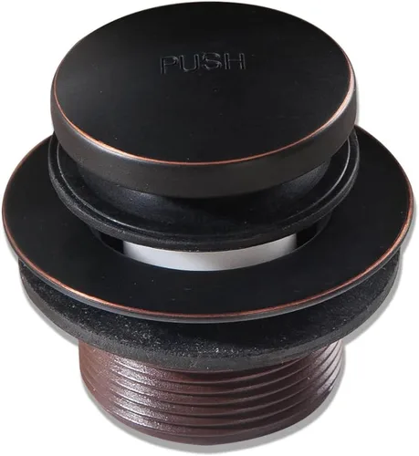 Vista 8 de Tapón de Drenaje de Bañera Tip-Toe con Buje de Plástico ABS, Se Adapta a Interior de 1-1/2 Pulgadas o 1-3/8 Pulgadas, Fácil de Instalar, Negro Mate