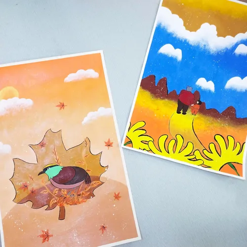 Vista 6 de Juego de pintura acrílica profesional, 48 colores, 0.4 fl oz/0.41 onzas líquidas, tubos de pintura artística con 3 pinceles + paleta, pinturas