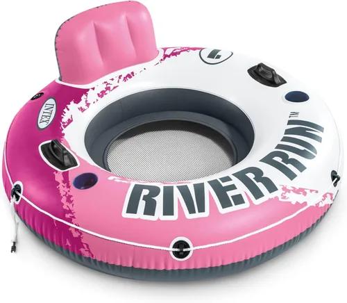 Vista 10 de INTEX 56825EP River Run 1 - Salón flotante inflable: respaldo cómodo, portavasos integrados, asas de agarre duraderas, cuerda de agarre completa