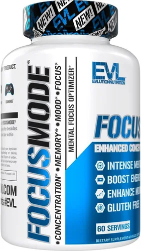 Vista 4 de Evlution Nutrición Energía Mental y Suplemento de Enfoque para Adultos - Suplemento de apoyo cerebral nootrópicos con cafeína L teanina alfa GPC