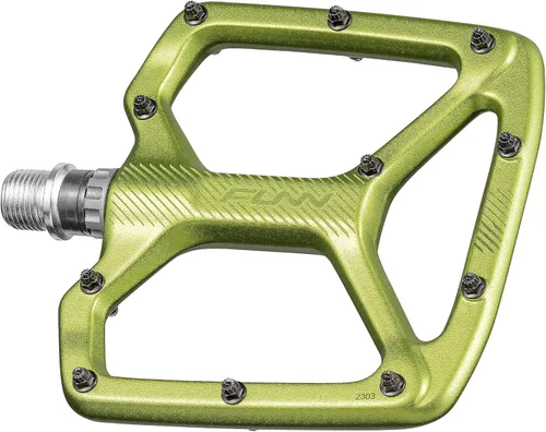Vista 13 de Funn Python - Pedales planos de bicicleta - Pedales de bicicleta de plataforma ancha para bicicleta de montaña BMX/MTB, eje CrMo de 9/16 pulgadas