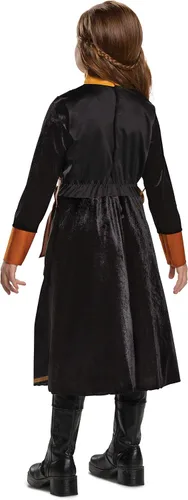 Vista 3 de Disney Anna Frozen 2 Deluxe - Disfraz de Halloween para niñas, talla S (4-6x)