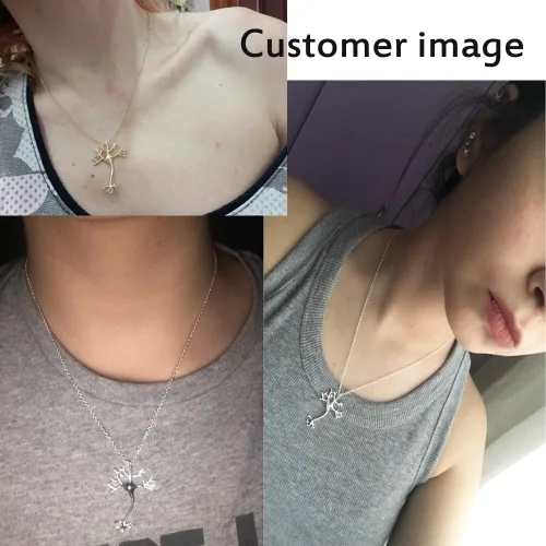 Vista 2 de Collar con colgante de ciencia con diseño de neuronas humanas anatómicas