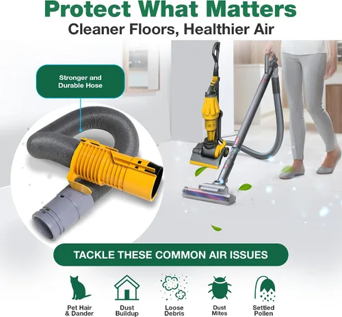 Vista 4 de Crucial Vacuum Manguera compatible con Dyson DC07 All Floors Hose Silver/Yellow No. 904125-51