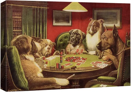 Vista 16 de Cuadro Wall26 de perros jugando al póquer por C. M. Coolidge