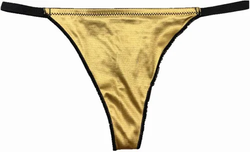 Vista 7 de Colorful Star Paquete de 5 tangas de satén para mujer, con espalda en V