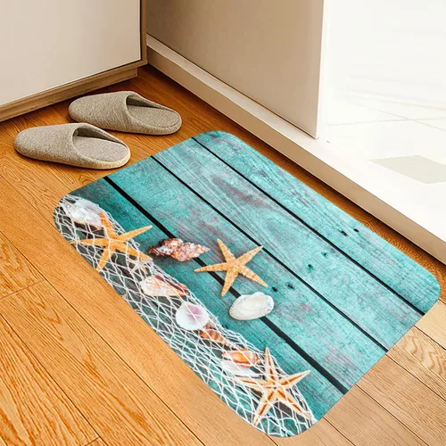 Vista 9 de LYFANS Alfombras de baño de espuma de esponja absorbente suave para baño y cocina (30 x 17 pulgadas), tapete de franela antideslizante brillante