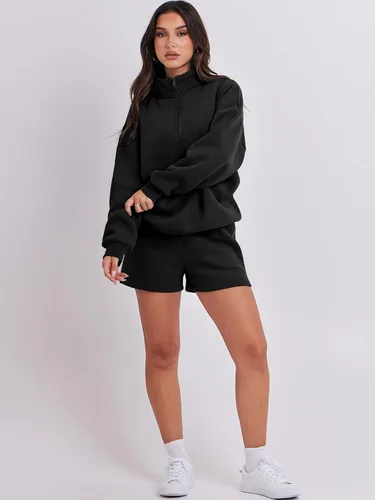 Vista 7 de ANRABESS Conjunto de dos piezas para mujer, conjunto de manga larga para gimnasio, ropa de moda de otoño 2024