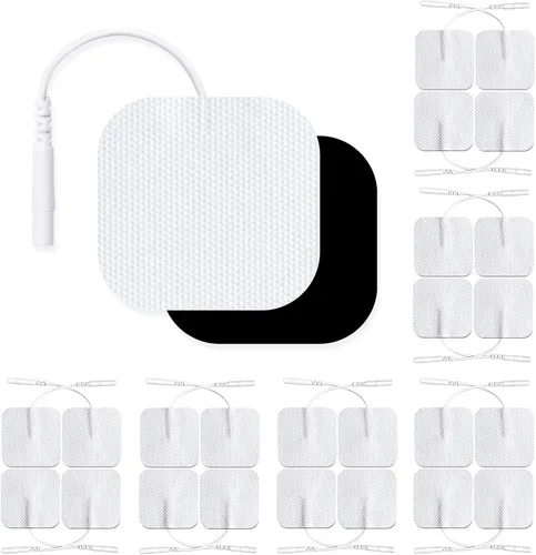 Vista 8 de 24 Pack 2''X2'' Large TENS Unit Electrode Pads, Orange Upgraded Reusable Tens Unit Replacement Pads with 2mm Connector, Compatible with AUVON