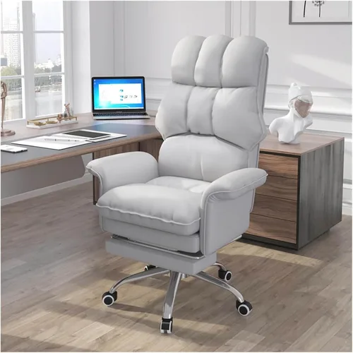 Vista 8 de Swivel Office Chair with Footrest, Executive High Back Reclinable PU Leather Computer Desk Comfortable Lift Gaming Chair for Home and Office