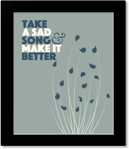 Vista 5 de Hey Jude Love Song - Lyric Inspired Wall Art Classic Pop Music Print - Home Decor Poster Hanging for Music Gallery Birthday Gift for Her