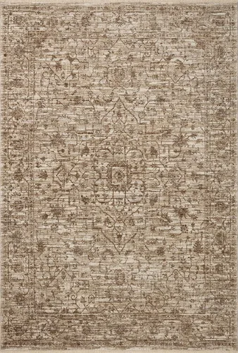 Vista 2 de Loloi Sorrento Collection SOR-01 - Alfombra de pasillo Bark/Natural, 2'-7" x 10'-0" SOR-01 Approx. 3x10 Brown Hallway Entryway Kitchen, Vintage