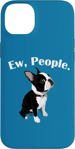 Vista 15 de Funny Mens Womens Kids Cartoon Ew People Bostie Dog Lover Case for iPhone 17