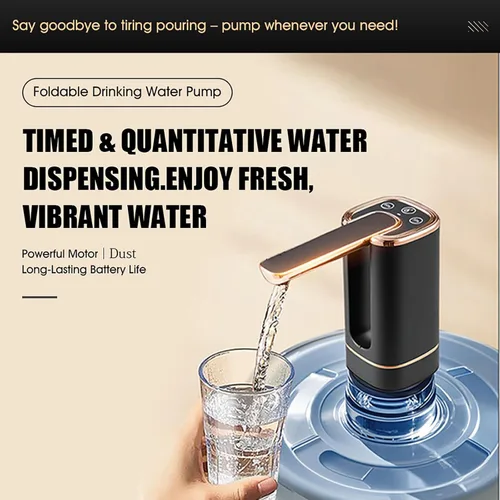 Vista 2 de Dispensador de agua de 5 galones para botella de 5 galones, dispensador de agua eléctrico - USB-C recargable, batería de 1200 mAh, portátil