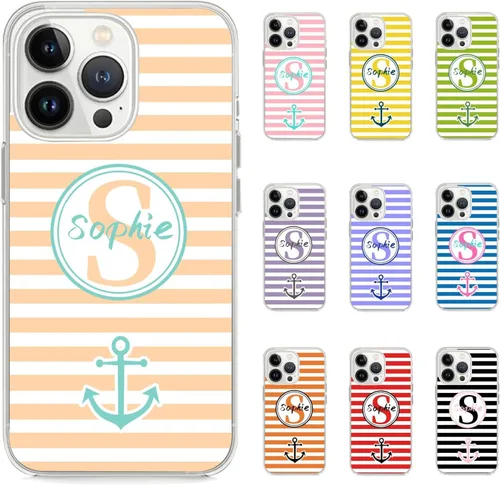 Vista 9 de Fundas personalizadas con inicial y nombre personalizado para Samsung Negro