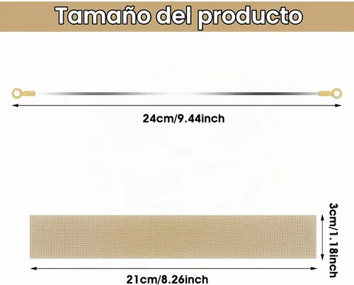 Vista 2 de 10 piezas de repuesto para sellador de impulsos, tiras de sellado térmico de 8 pulgadas, elemento de repuesto, sellador de impulso, elemento