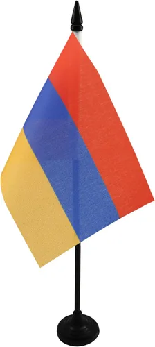 Vista 96 de AZ FLAG Aland Table Flag 4x6 in 100D Polyester Plastic Base Indoor use Finnish 15x10 cm desk flag stitched finish with reinforced edges with