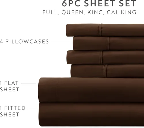 Vista 117 de ienjoy Home Linen Market - Juego de sábanas de 6 piezas, color rubor, tamaño King Blush