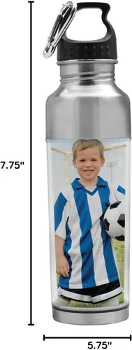 Vista 7 de Thermo-Temp Botella de agua con foto de acero inoxidable - Crea la tuya propia