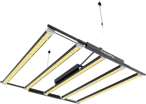 Vista 9 de A ANLEOLIFE Luces LED de crecimiento elásticas con diodos LM301H EVO de 300 W, espectro completo, regulables, 3 x 4 pies, estilo barra de cobertura