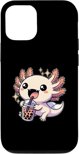 Vista 27 de Funda de té de burbujas japonesa para iPhone 11 Pro Max Kawaii axolotl Boba