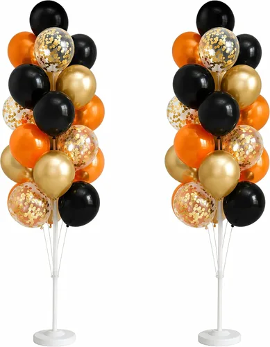 Vista 10 de Hiins Juego de 2 globos de confeti para árbol con base, decoración de poste para fiesta Bee Lemon,Wedding Baby Shower Party Decor,Includes a base