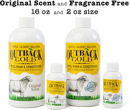 Vista 6 de Lavadora de lana Outback Gold, 16 oz, compatible con lavadoras de carga frontal, a base de plantas, sin perfume, sin fragancia, detergente de pH